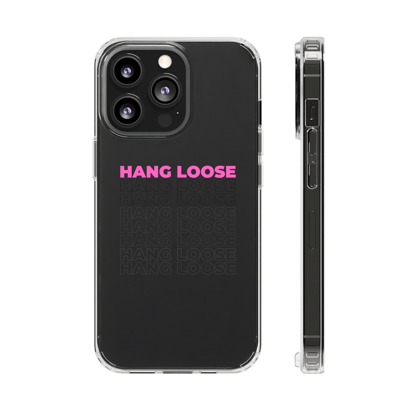 Pink Hang Loose Clear Case