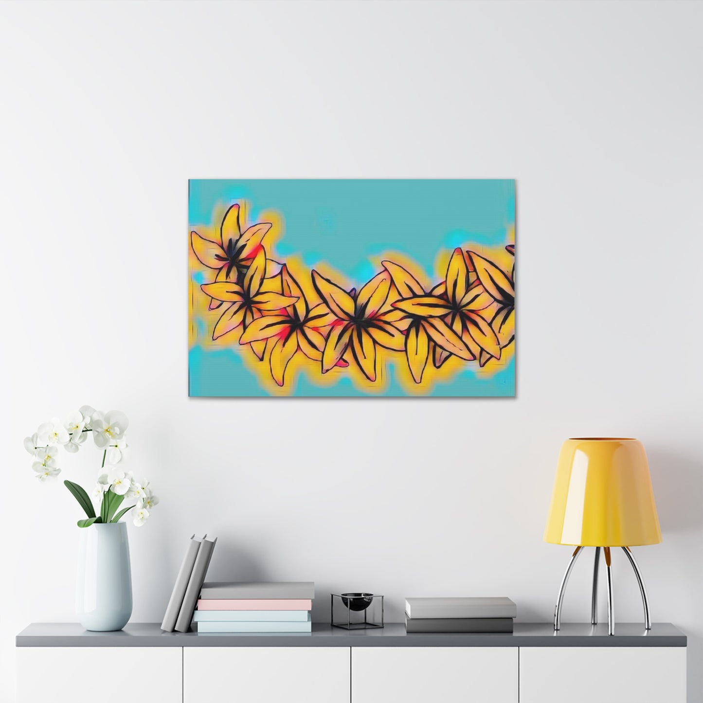 Plumeria Canvas Painting