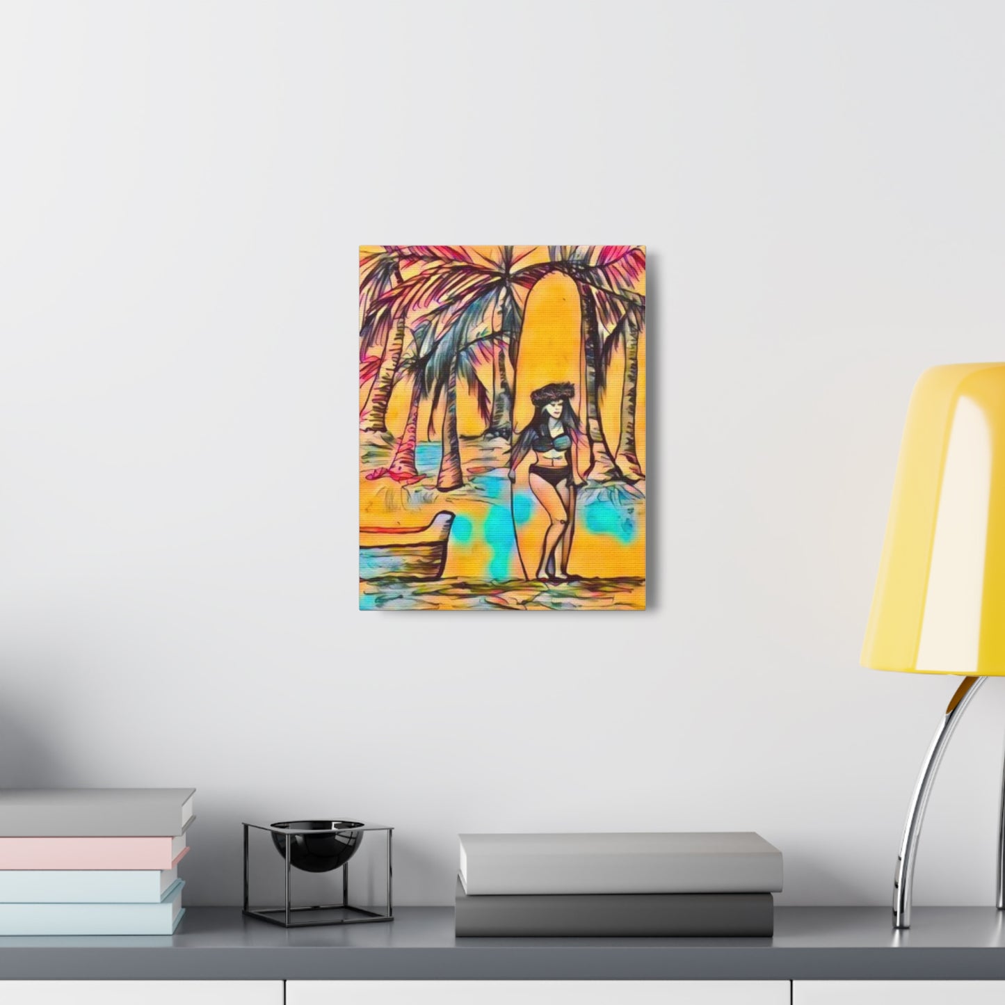 Surfer Girl Canvas Painting