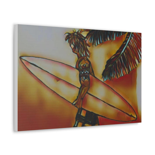 Surfer Canvas Painting